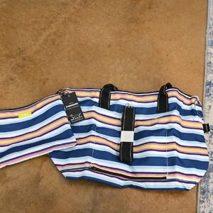 Scout Blue and Multicolor Striped Travel Bag